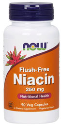NOW Foods Niacin Vitamin B3 250 mg Vegan Kapseln 90 Stück – Bild 1 von 2