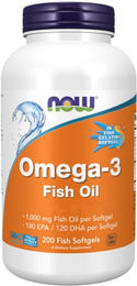 Now Foods Omega-3 Fischöl 1000 mg Kapseln 200 Stück – Bild 1 von 2