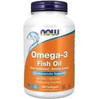 Produktbild von Now Foods Omega-3 Fischöl Kapseln 180 Stück