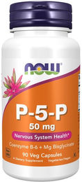 Now Foods P-5-P Pyridoxal 5-Phosphat Vitamin B6 50 mg Vegan Kapseln 90 Stück – Bild 1 von 2
