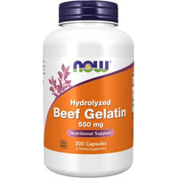 Produktbild von NOW Foods Rindergelatine 550 mg 200 Kapseln