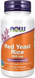 Now Foods Roter Hefereis 600 mg Bio Kapseln vegetarisch 60 Stück – Bild 1 von 1