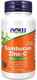 Now Foods Sambucus Zink-C Lutschtabletten zuckerfrei für Erwachsene und Kinder – Bild 1 von 2
