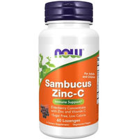 Produktbild von Now Foods Sambucus Zink-C Lutschtabletten zuckerfrei für Erwachsene und Kinder