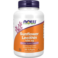 Produktbild von Now Foods Sonnenblumenlecithin mit Vitamin E Kapseln 60 Stück