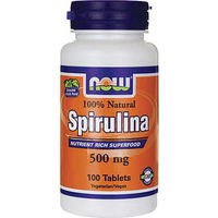 Produktbild von Now Foods Spirulina 500 mg vegetarische Kapseln 100 Stück
