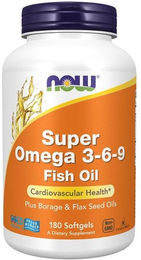 Now Foods Super Omega 3-6 Kapseln 180 Stück – Bild 1 von 2