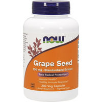 Produktbild von NOW Foods Traubenkern-Extrakt 100 mg 200 Kapseln pflanzlicher Ursprung