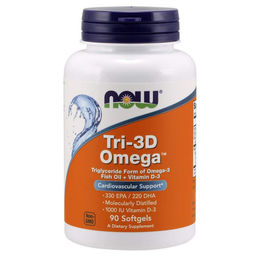 Now Foods Tri-3D Omega Kapseln glutenfrei für Erwachsene 90 Stück – Bild 1 von 1