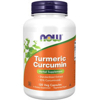 Produktbild von Now Foods Turmeric Curcumin Extrakt standardisiert vegane Kapseln 120 Stück