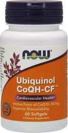 NOW Foods Ubiquinol 50 mg Kapseln 60 Stück vegan glutenfrei zuckerfrei – Bild 1 von 2