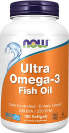 Now Foods Ultra Omega-3 Kapseln mit 500 mg EPA und 250 mg DHA 180 Kapseln – Bild 1 von 2