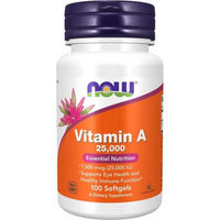 Produktbild von NOW FOODS Vitamin A 25000 IU vegetarische Kapseln 100 Stück