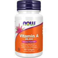 Produktbild von Now Foods Vitamin A 25000 IU Weichkapseln 100 Stück