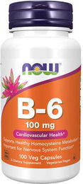 Now Foods Vitamin B6 Pyridoxin 100 mg Vegan Kapseln 100 Stück – Bild 1 von 2