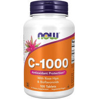 Produktbild von Now Foods Vitamin C 1000 mg Ascorbinsäure Tabletten vegetarisch