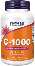 Now Foods Vitamin C 1000 mit Hagebutte und Acerola Tabletten 100 Stück – Bild 1 von 2