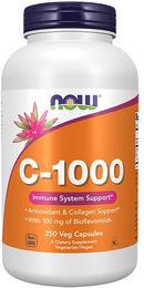 Now Foods Vitamin C Ascorbinsäure 1000 mg Kapseln vegan 250 Stück – Bild 1 von 2