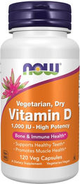 Now Foods Vitamin D 1000 IE vegetarische Kapseln 120 Stück – Bild 1 von 2