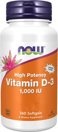Now Foods Vitamin D3 1000 IE Kapseln 360 Stück – Bild 1 von 1