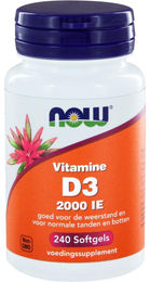 NOW Foods Vitamin D3 2000 IE Kapseln 240 Stück – Bild 1 von 1