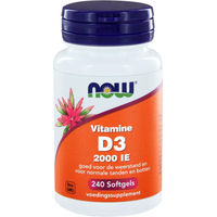 Produktbild von NOW Foods Vitamin D3 2000 IE Kapseln 240 Stück