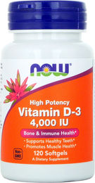 NOW FOODS Vitamin D3 4000 IE Kapseln 120 Stück – Bild 1 von 1