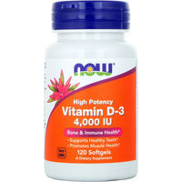 Produktbild von NOW FOODS Vitamin D3 4000 IE Kapseln 120 Stück