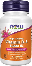 Now Foods Vitamin D3 5000 IU 120 Weichkapseln – Bild 1 von 1