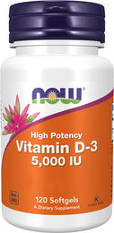 Now Foods Vitamin D3 5000 IU Kapseln 120 Stück – Bild 1 von 1