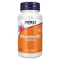 Produktbild von NOW Foods Vitamin D3 Cholecalciferol 1000 IE 25 µg Kapseln 360 Stück