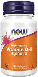 Now Foods Vitamin D3 Cholecalciferol 5000 IE Weichkapseln 120 Stück – Bild 1 von 2
