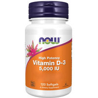 Produktbild von Now Foods Vitamin D3 Cholecalciferol 5000 IE Weichkapseln 120 Stück