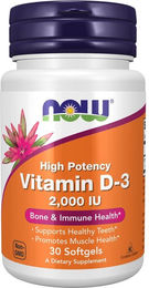 NOW FOODS Vitamin D3 Kapseln 2000 IE – Bild 1 von 1