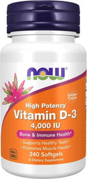 NOW Foods Vitamin D3 Kapseln vegetarisch 4000 IE 120 Stück – Bild 1 von 1