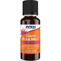 Produktbild von Now Foods Vitamin D3 und MK-7 Tropfen mit 2500 IE