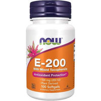 Produktbild von Now Foods Vitamin E-200 mit gemischten Tocopherolen 100 Weichkapseln