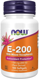 Now Foods Vitamin E 200 mit gemischten Tocopherolen Kapseln – Bild 1 von 1