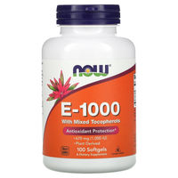 Produktbild von Now Foods Vitamin E mit gemischten Tocopherolen 1000 IE 100 Weichkapseln