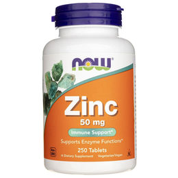 Now Foods Zink Gluconat 50 mg Tabletten 250 Stück vegan und glutenfrei – Bild 1 von 1
