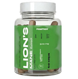 nowmax Lion's Mane Hericium erinaceus Extrakt 10:1 500 mg Kapseln 60 Stück ohne Zusatzstoffe – Bild 1 von 1