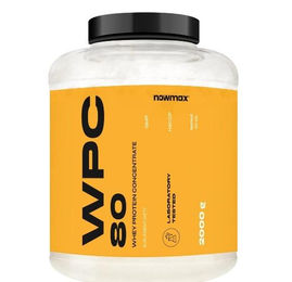 nowmax WPC 80 Whey Protein Erdbeere 2000 g Molkenprotein Konzentrat Pulver – Bild 1 von 1