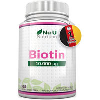Produktbild von Nu U Nutrition Biotin hochdosiert 10.000 mcg Tabletten vegan 365 Stück