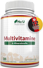 Nu U Nutrition Multivitamin und Mineralstoffe A-Z Tabletten vegetarisch laktosefrei glutenfrei – Bild 1 von 4
