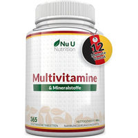 Produktbild von Nu U Nutrition Multivitamin und Mineralstoffe A-Z Tabletten vegetarisch laktosefrei glutenfrei