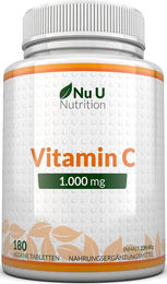 Nu U Nutrition Vitamin C 1000 mg Tabletten vegan 180 Stück – Bild 1 von 1