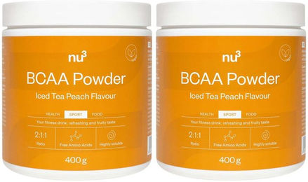 nu3 BCAA Pulver Iced Tea Peach 390 g – Bild 1 von 1
