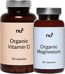 nu3 Bio Magnesium und Bio Vitamin C Kapseln Bio laktosefrei glutenfrei für Sportler – Bild 1 von 1