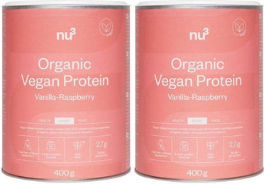 nu3 Bio Vegan Shake Vanilla Raspberry Mehrkomponenten Protein Pulver – Bild 1 von 1