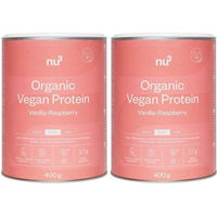 Produktbild von nu3 Bio Vegan Shake Vanilla Raspberry Mehrkomponenten Protein Pulver